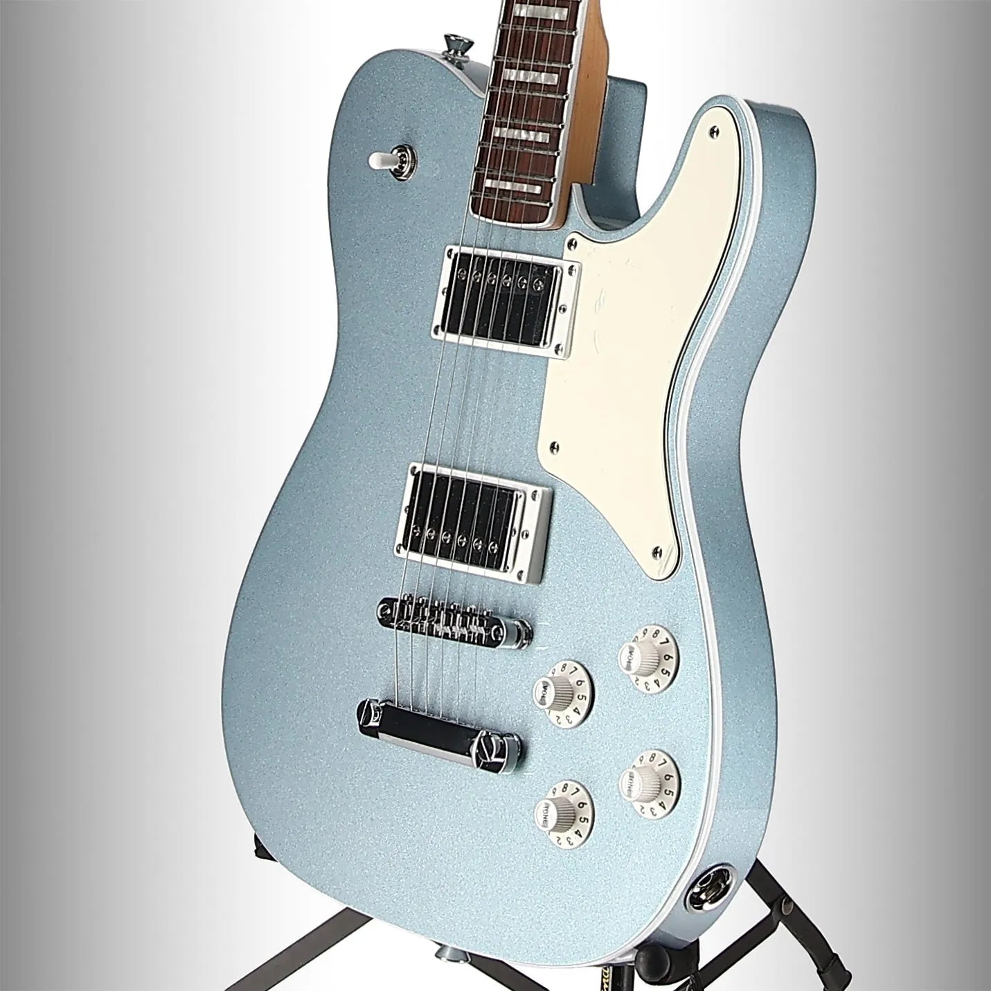 Limited Edition Paranormal Troublemaker Telecaster Deluxe, Laurel Fingerboard, Parchment Pickguard, Ice Blue Metallic (V6) (00099)