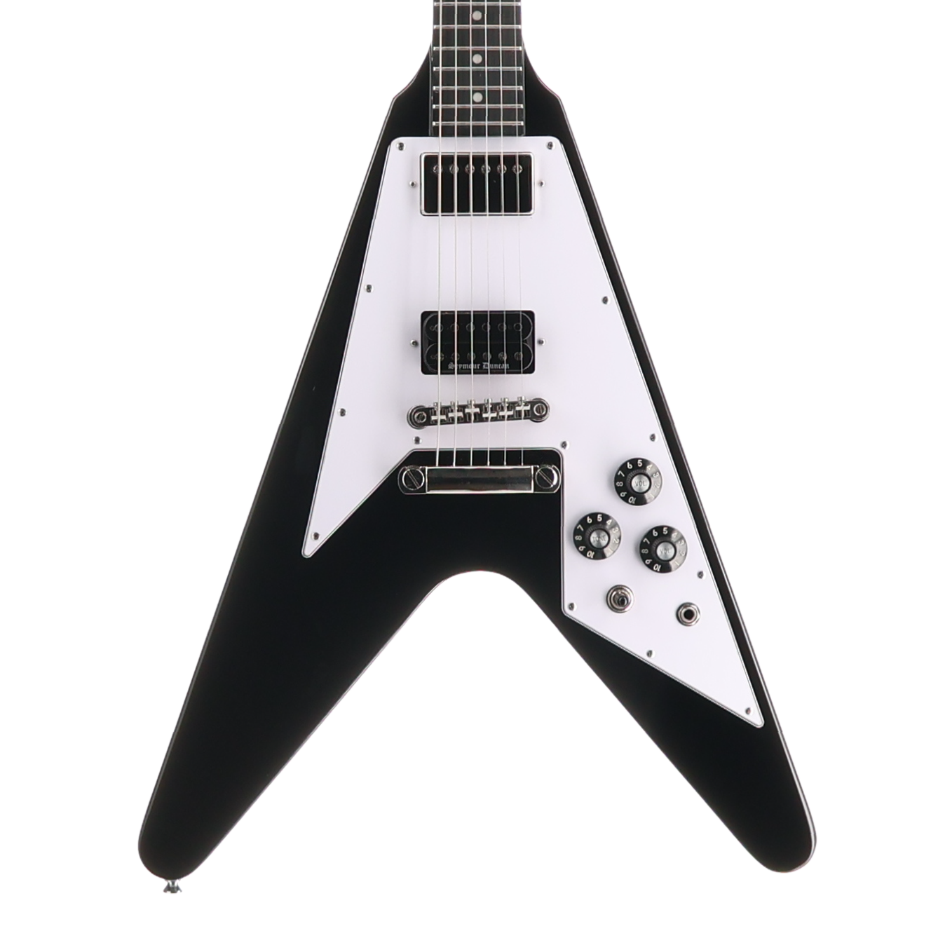 Epiphone Inspired by Gibson Flying V 70s Exclusive Ebony - Pickup Mod (I10) (79081)