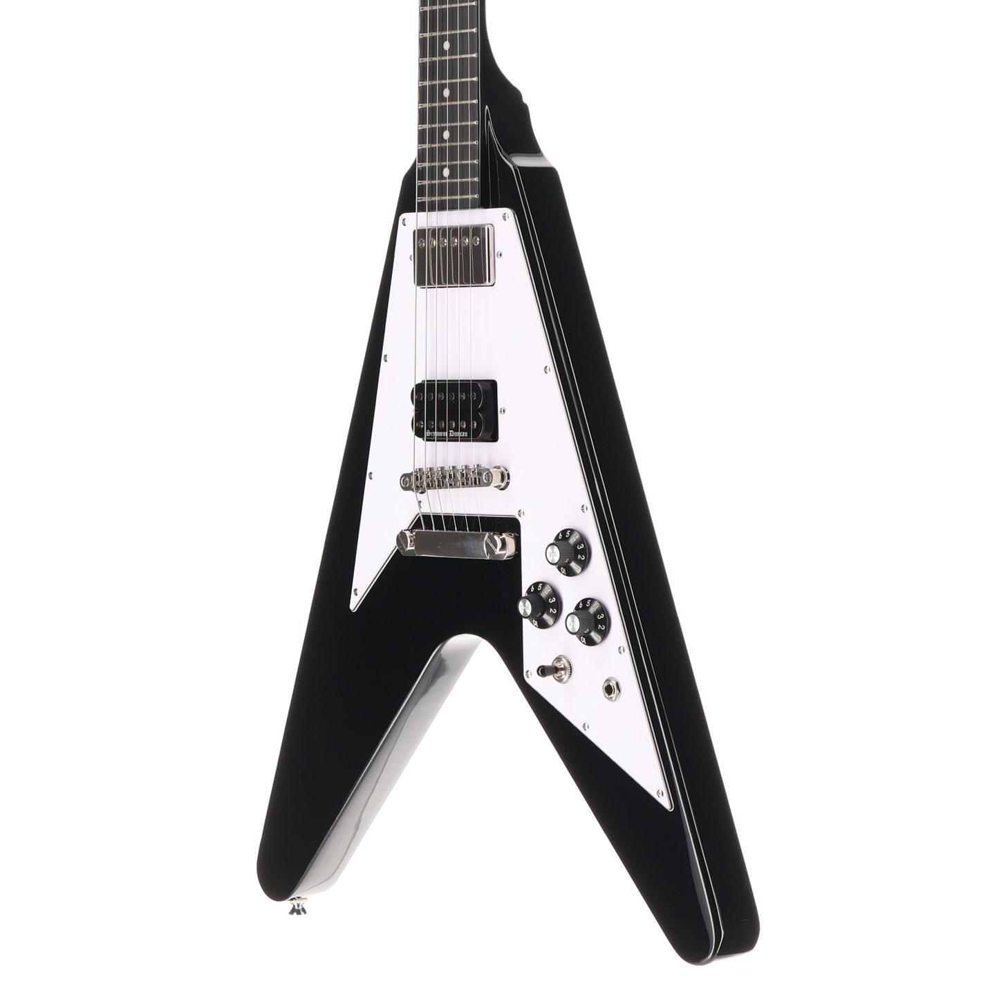 Epiphone Inspired by Gibson Flying V 70s Exclusive Ebony - Pickup Mod (I10) (79081)