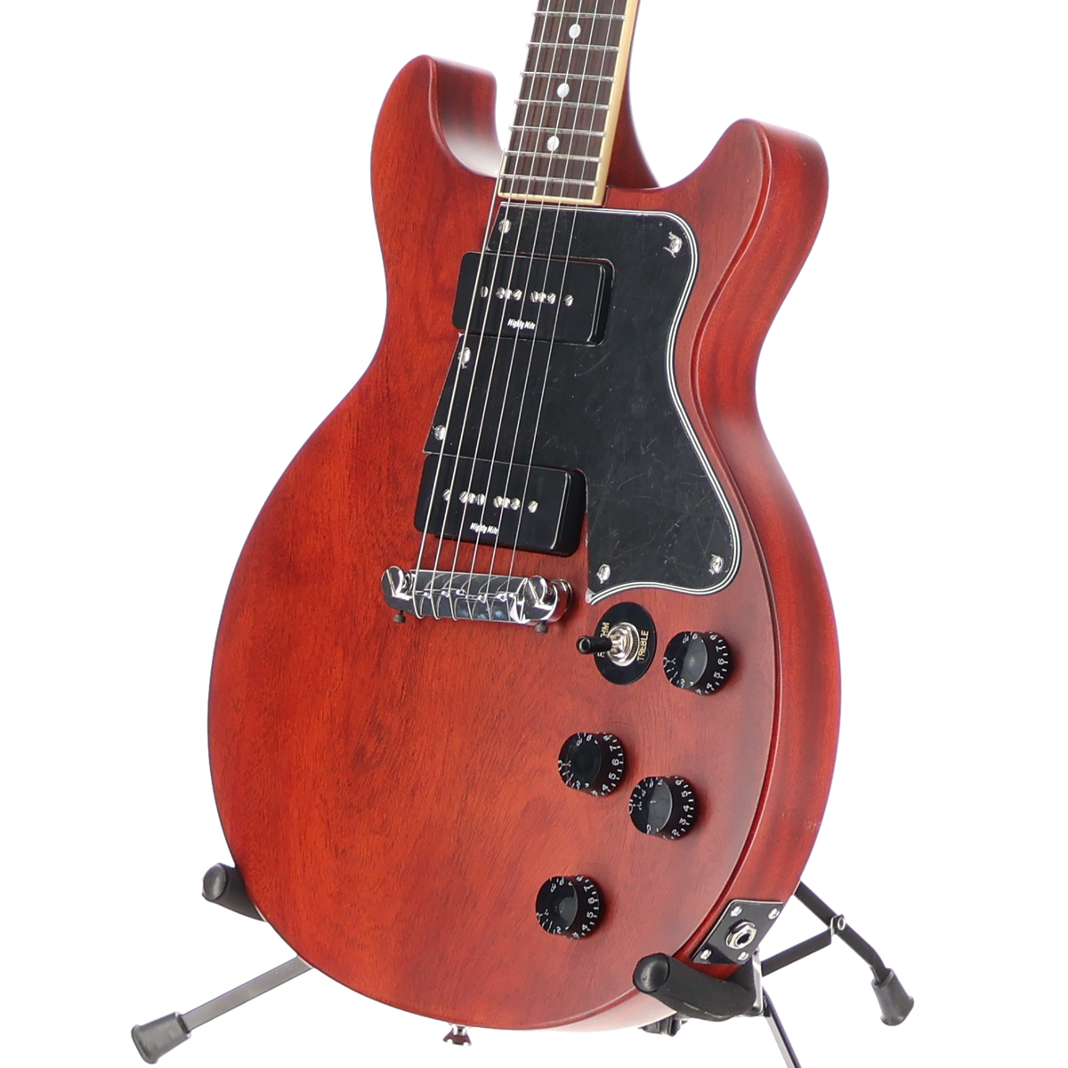 Epiphone Epiphone IGC 1960 Les Paul Special Double Cut Cherry Red-Mighty Mite Pickup Mod, CTS Pots (Y10) (18027)