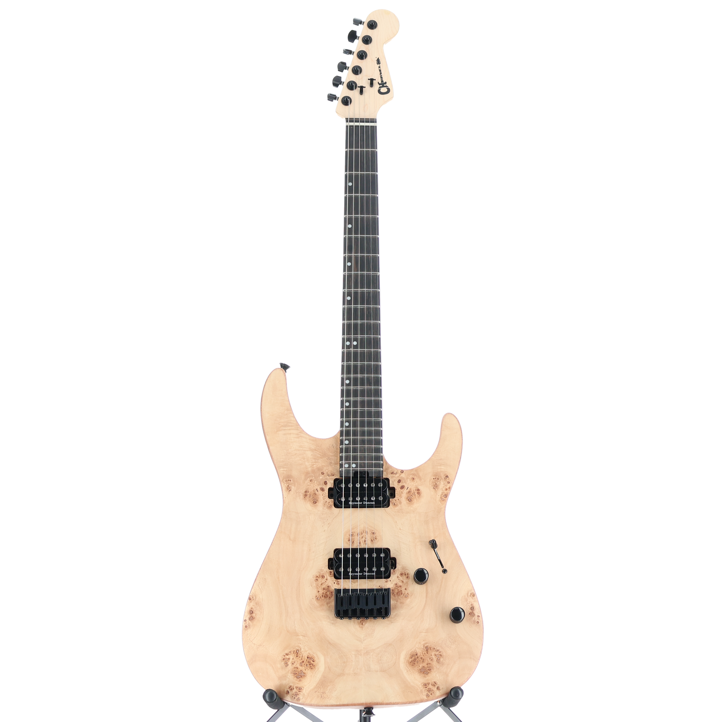 Charvel Pro-Mod DK24 HH Hard Tail Mahogany Natural Poplar Burl (L5) (05642)