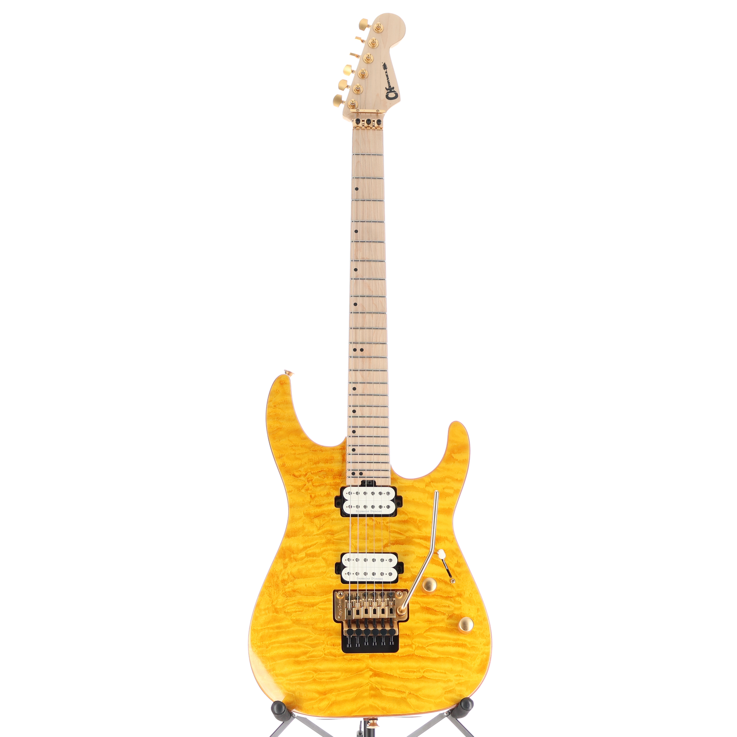 Charvel Pro-Mod DK24 HH FR Mahogany Quilt Maple, Dark Amber (F10) (04111)