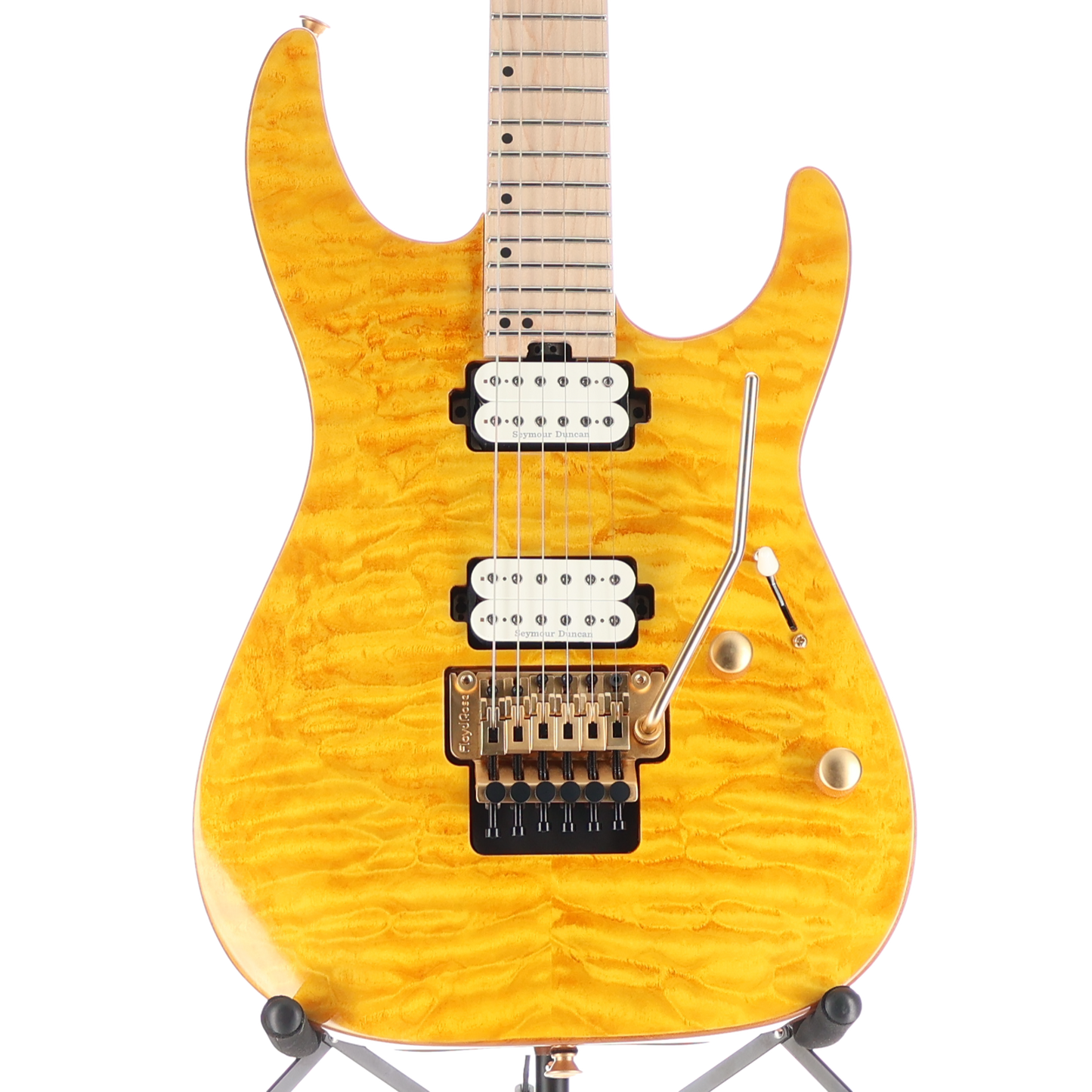 Charvel Pro-Mod DK24 HH FR Mahogany Quilt Maple, Dark Amber (F10) (04111)