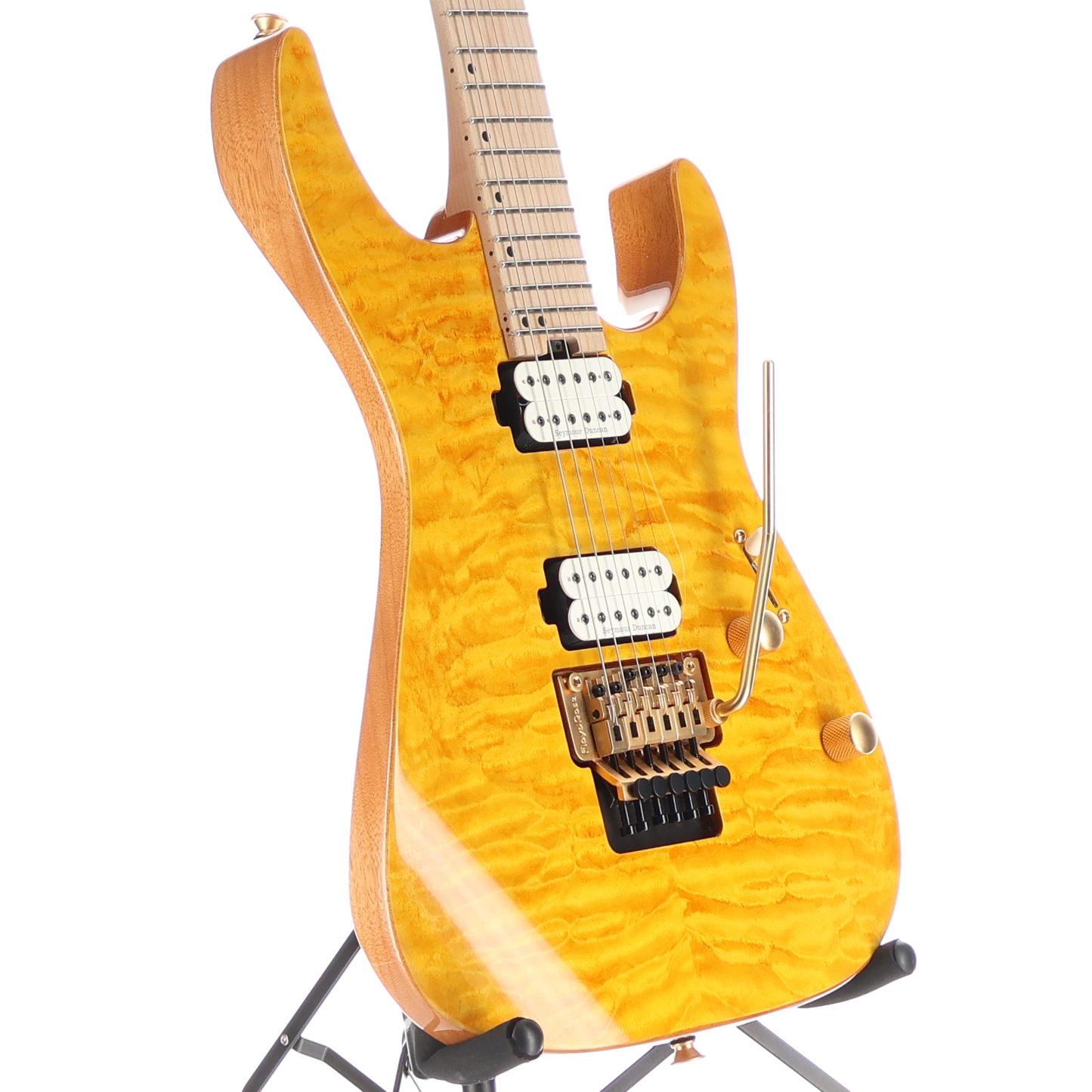 Charvel Pro-Mod DK24 HH FR Mahogany Quilt Maple, Dark Amber (F10) (04111)