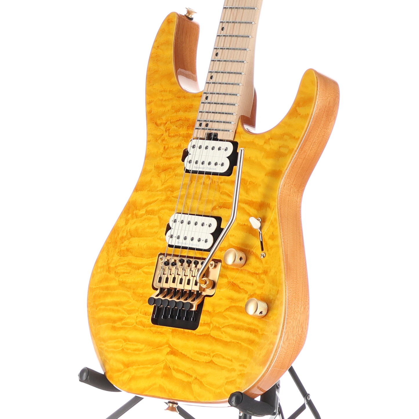 Charvel Pro-Mod DK24 HH FR Mahogany Quilt Maple, Dark Amber (F10) (04111)