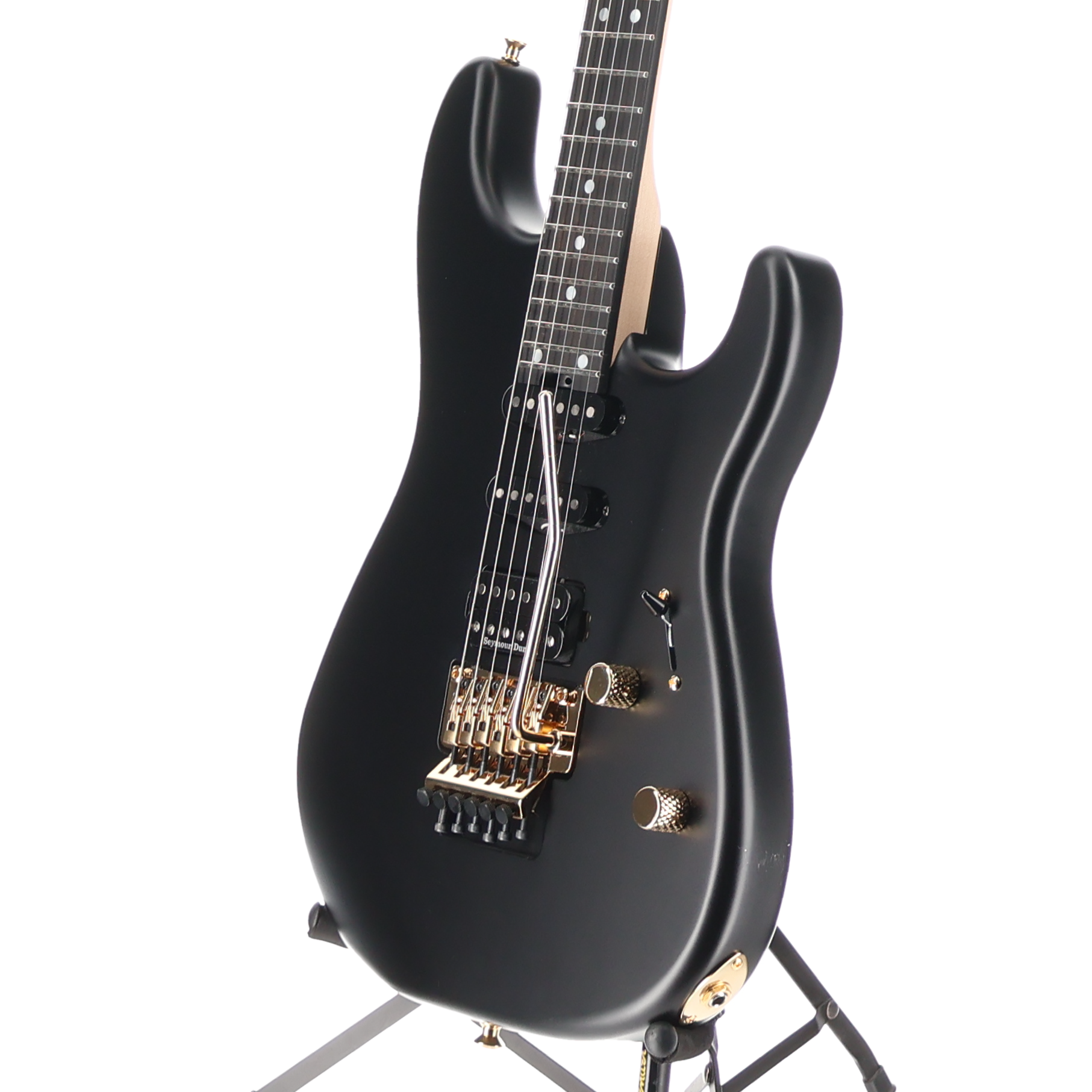MJ San Dimas Style 1 HSS FR E, Ebony Fingerboard, Satin Black (BB5) (00645)