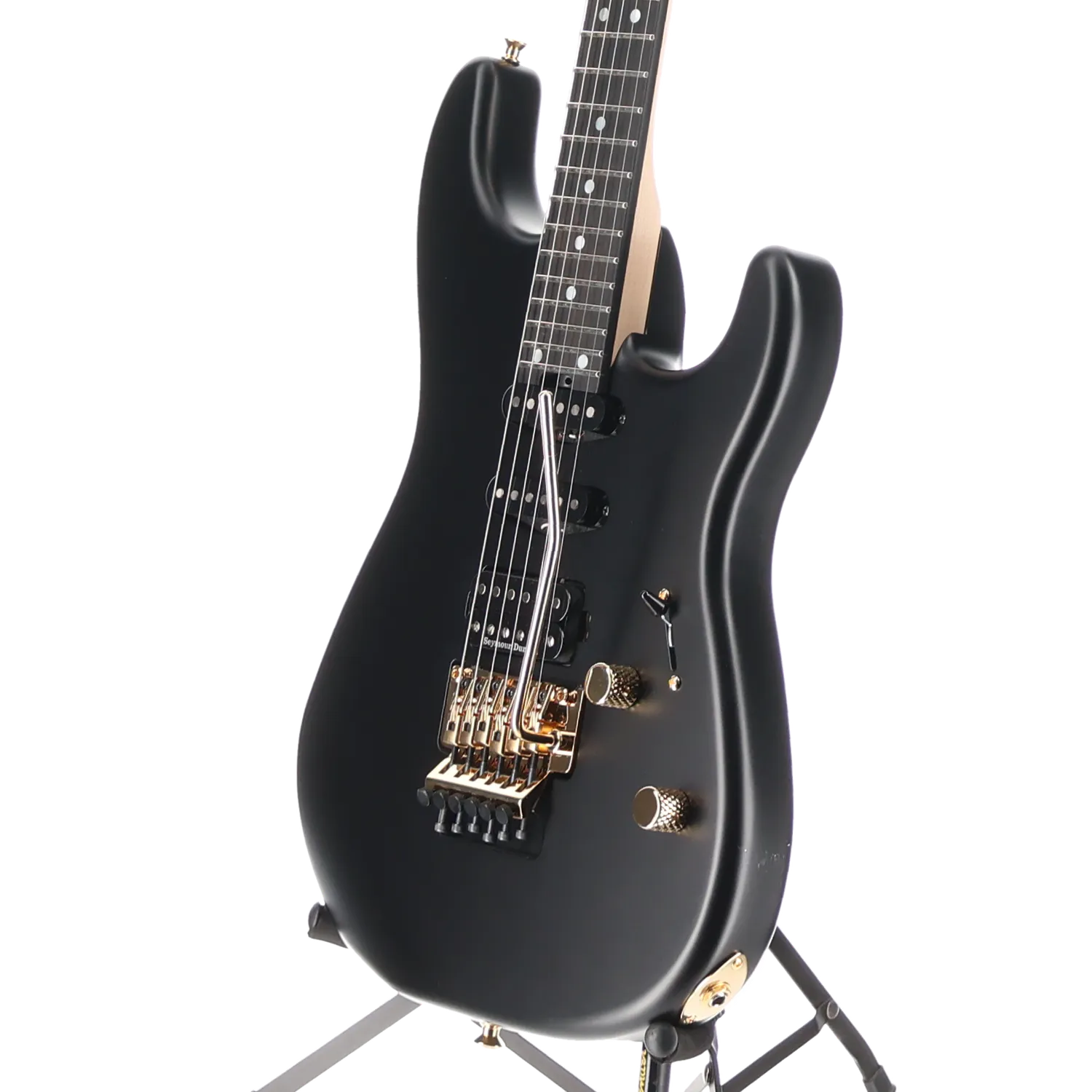 MJ San Dimas Style 1 HSS FR E, Ebony Fingerboard, Satin Black (BB5) (00645)