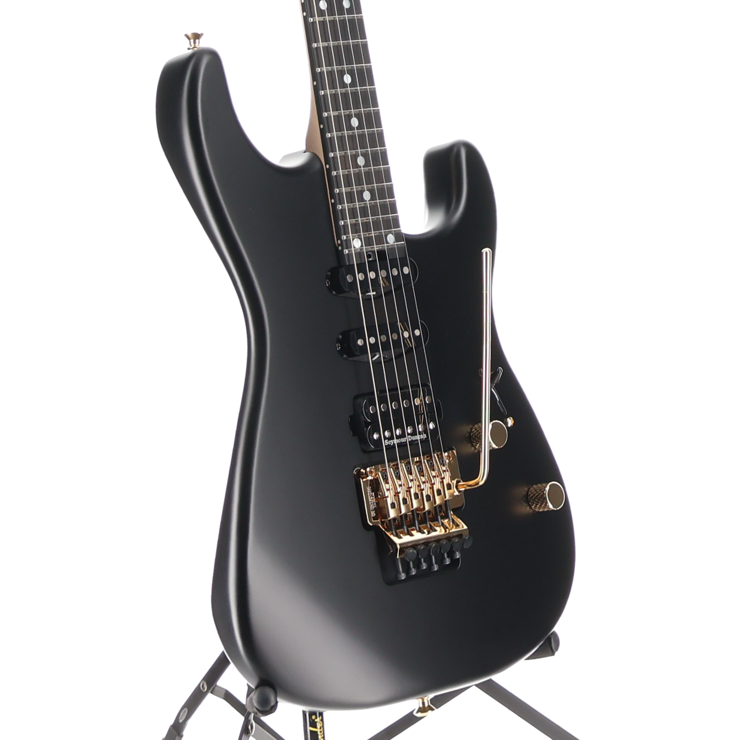 MJ San Dimas Style 1 HSS FR E, Ebony Fingerboard, Satin Black (BB5) (00645)