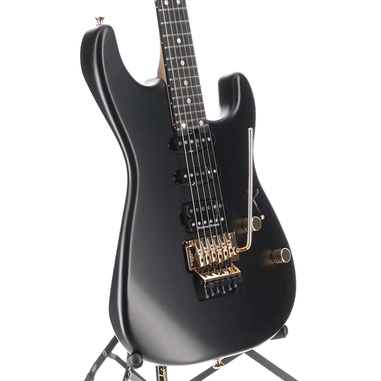 MJ San Dimas Style 1 HSS FR E, Ebony Fingerboard, Satin Black (BB5) (00645)