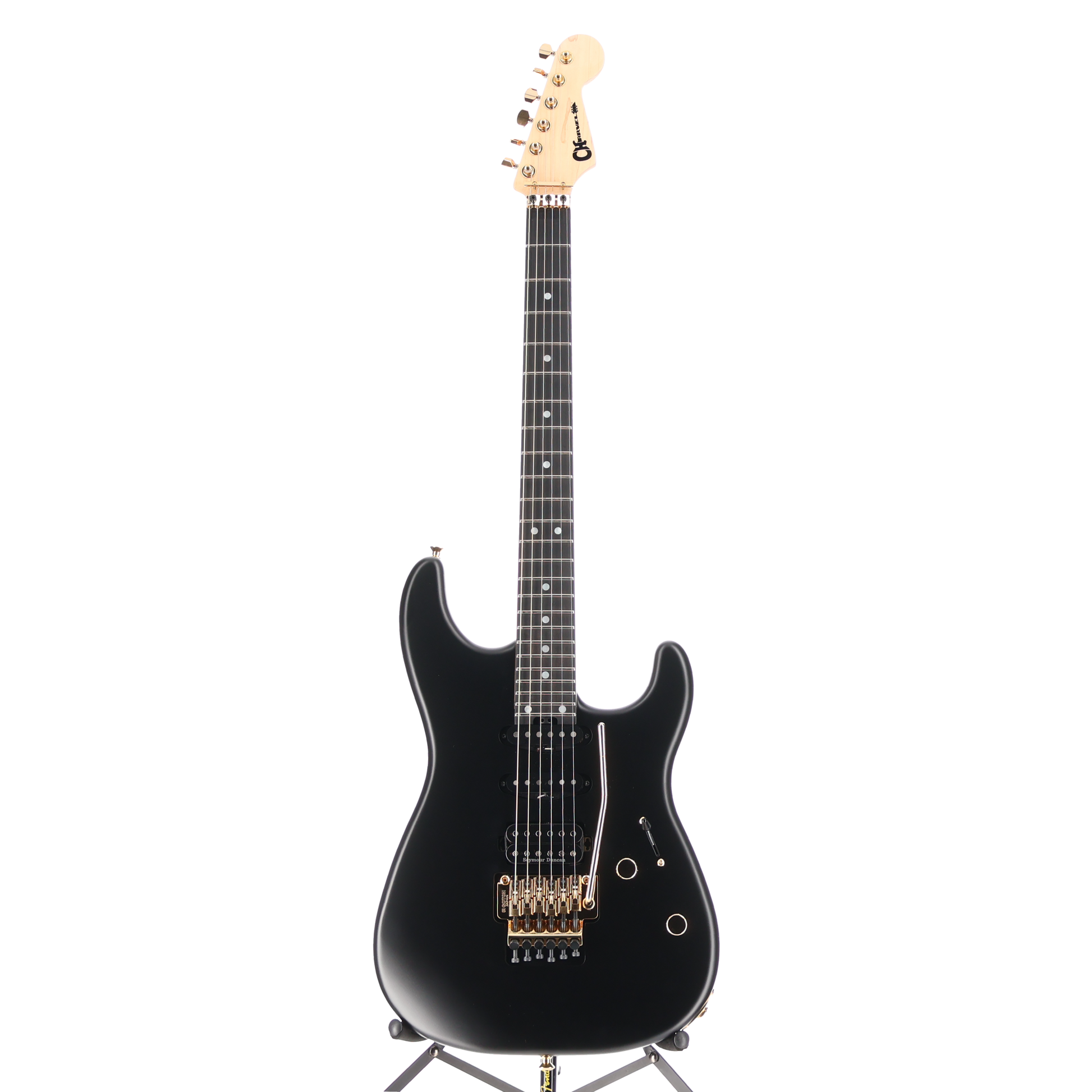 MJ San Dimas Style 1 HSS FR E, Ebony Fingerboard, Satin Black (BB5) (00645)