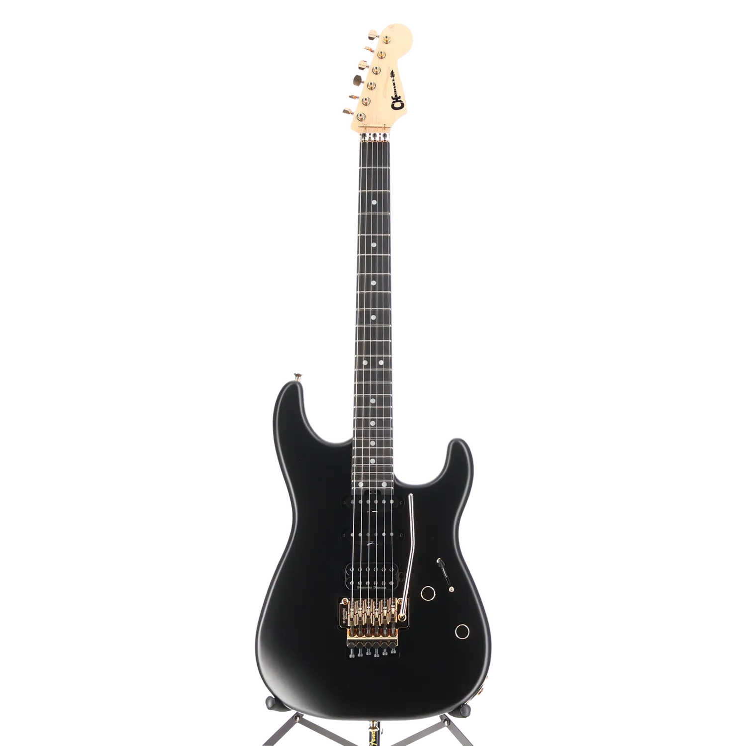 MJ San Dimas Style 1 HSS FR E, Ebony Fingerboard, Satin Black (BB5) (00645)