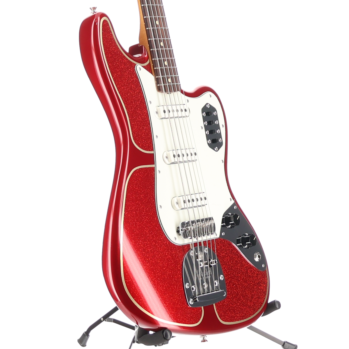 Fender Vintera II 60s Bass VI, Custom Painted Candy Apple Red w/Flake (SR) (51829)