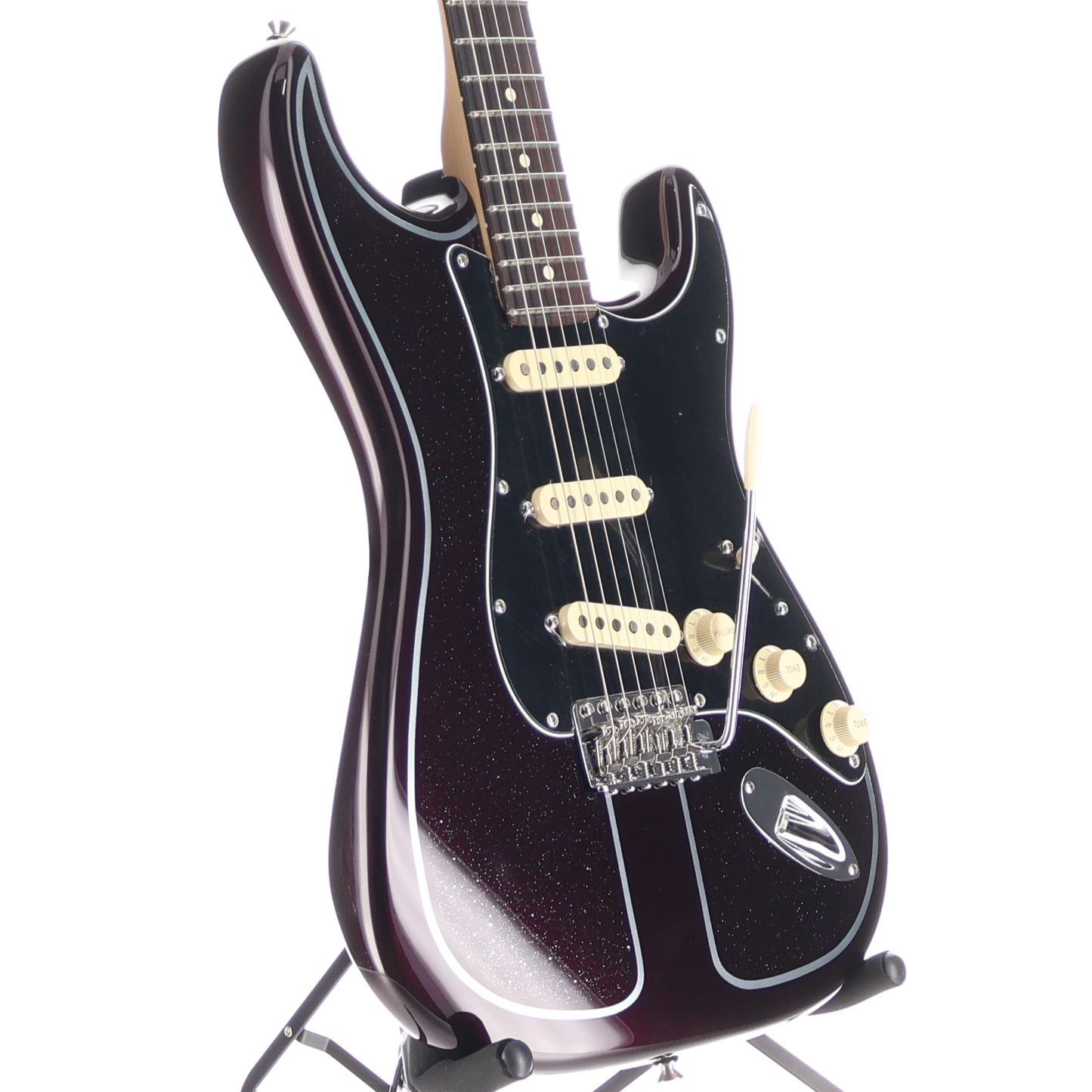 Fender American Performer Spruce Stratocaster - Burgandy with Silver Flake Custom Paint (P1) (28745)