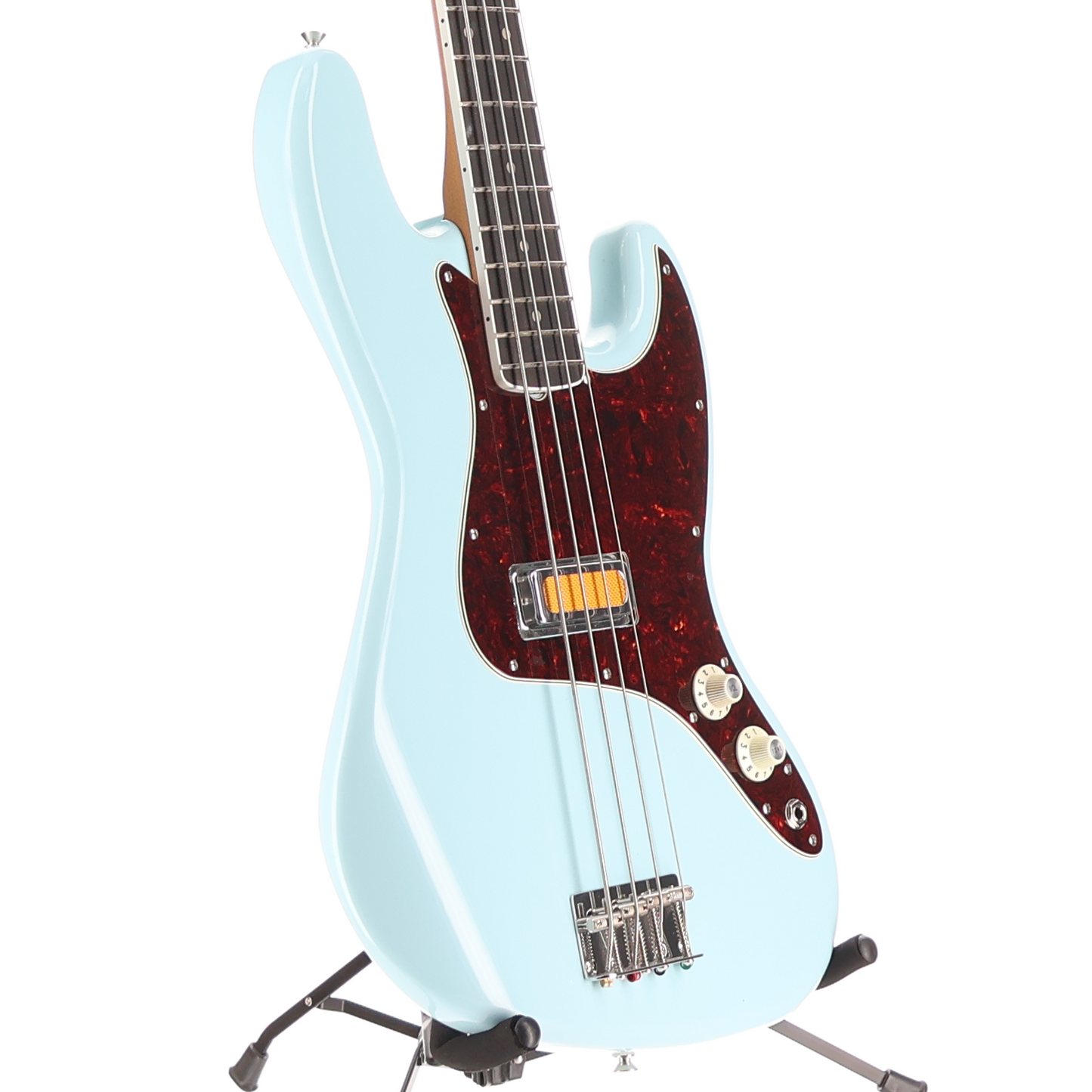 Fender Gold Foil Jazz Bass, Ebony Fingerboard, Sonic Blue (I10) (99370)