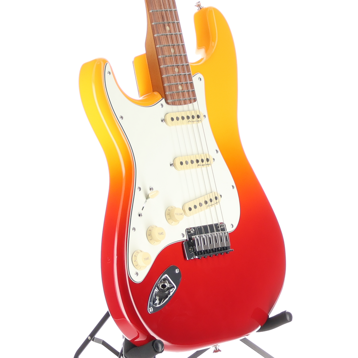 Fender Player Plus Stratocaster, Left-Hand, Pau Ferro Fingerboard, Tequila Sunrise (K1) (03978)
