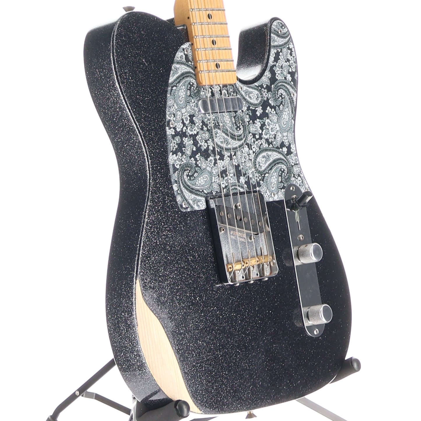 Fender Brad Paisley Road Worn Telecaster, Maple Fingerboard, Black Sparkle (M8) (59709)