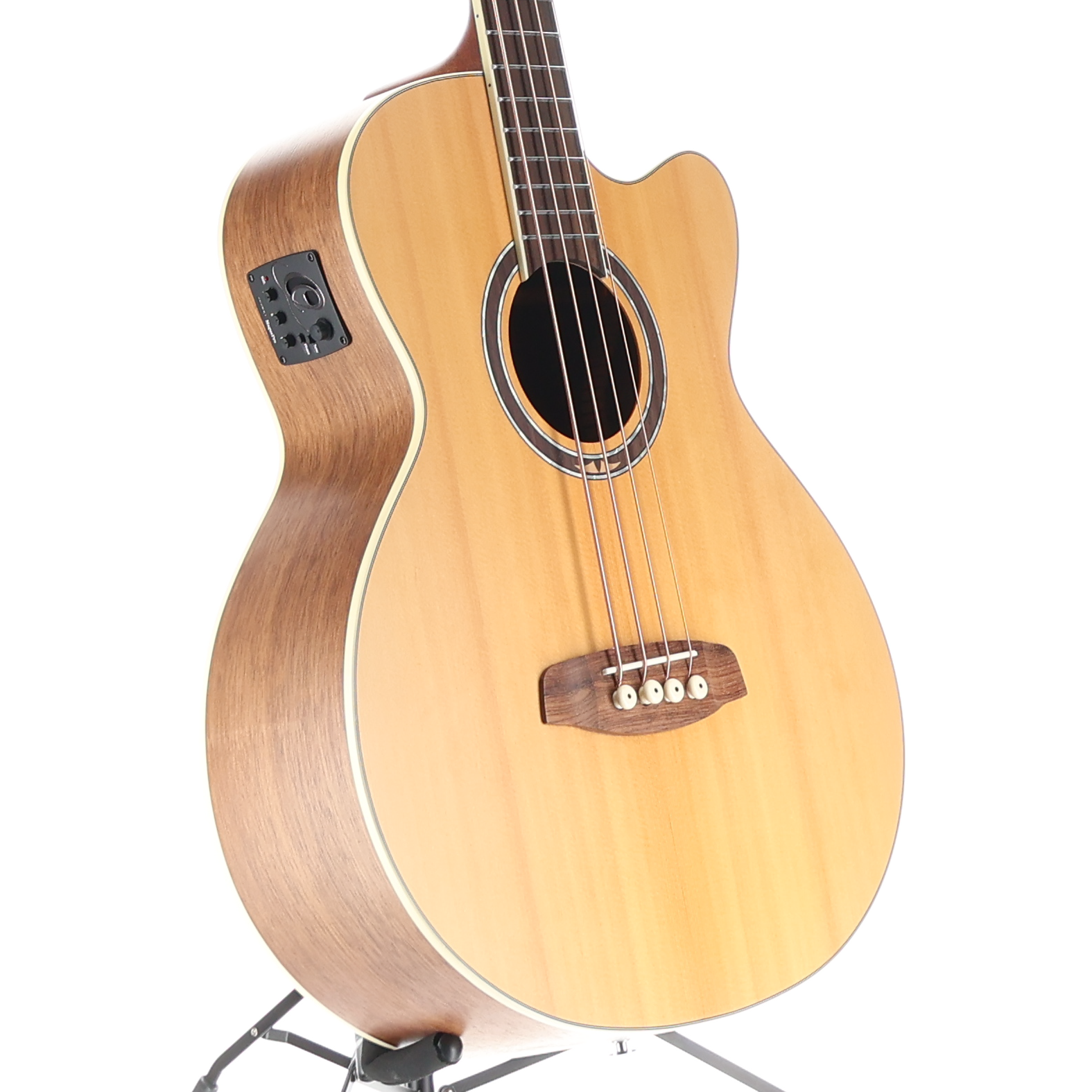 Ortega Deep Series Medium Scale Solid Top Acoustic-Electric Bass (R3) (54089)