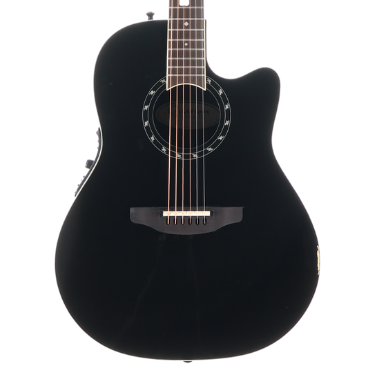 Ovation Pro Series Standard Balladeer E-Acoustic Guitar 2771AX-5, Black (I4) (91652)