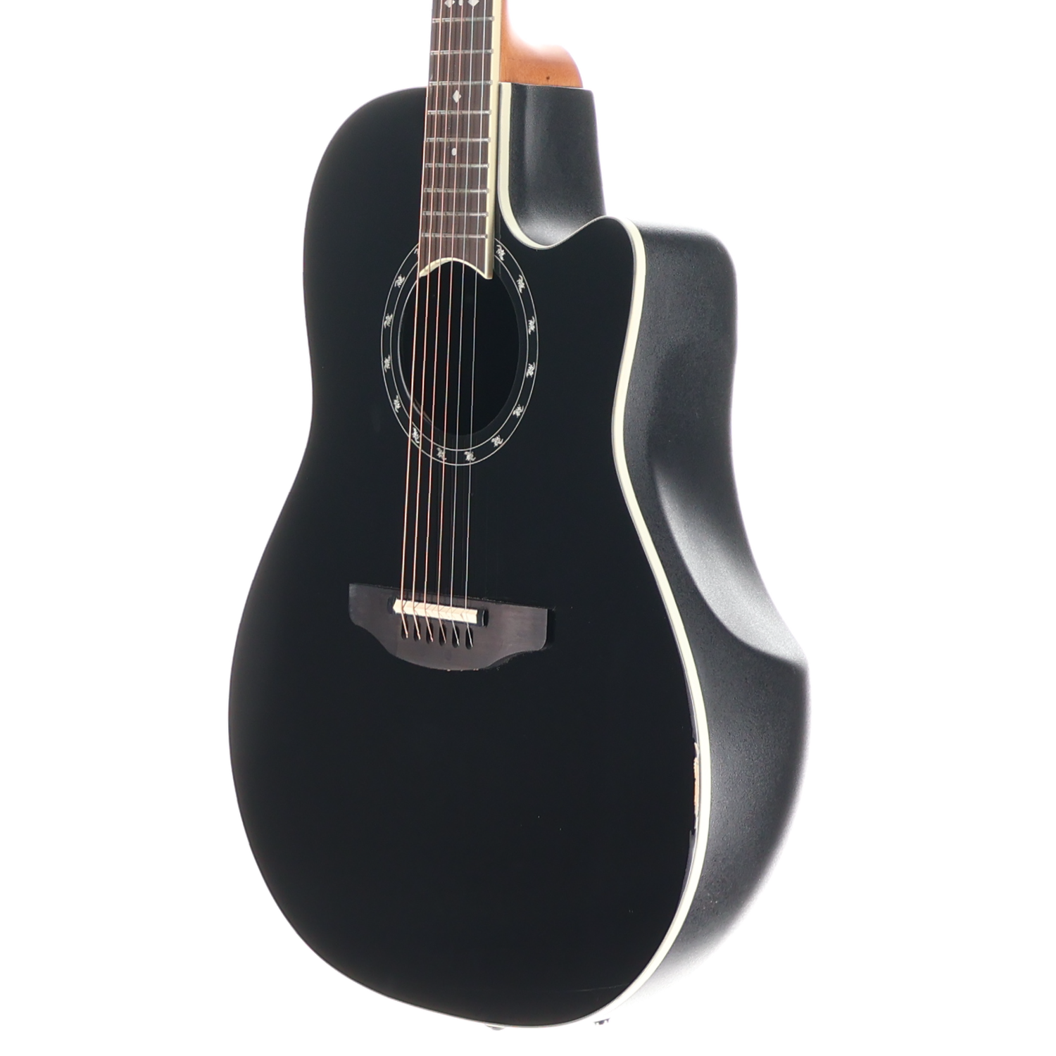Ovation Pro Series Standard Balladeer E-Acoustic Guitar 2771AX-5, Black, Plays Great (SR) (91652)