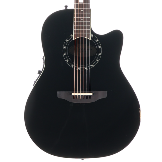 Ovation Pro Series Standard Balladeer E-Acoustic Guitar 2771AX-5, Black, Plays Great (SR) (91652)