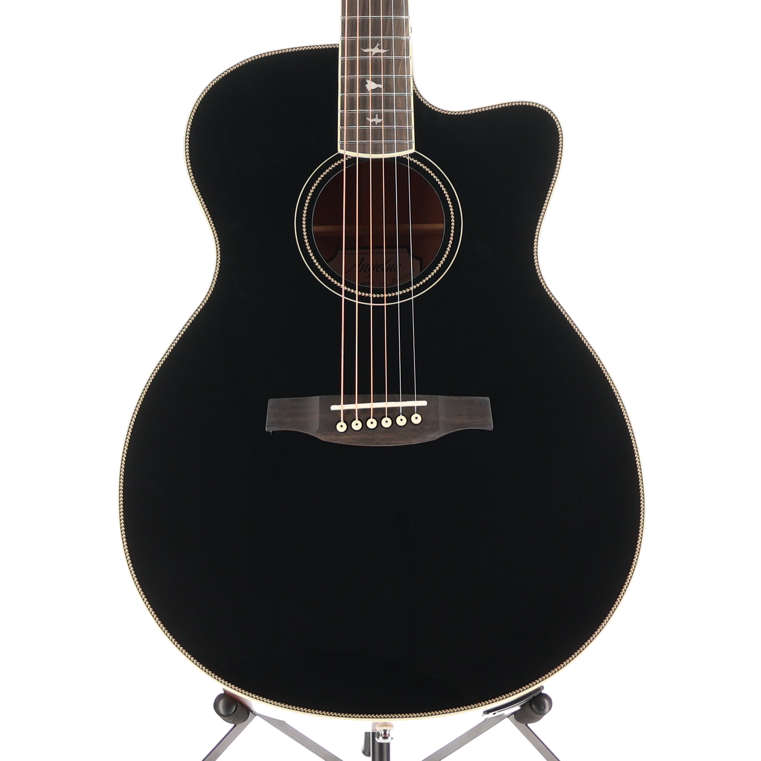 PRS SE A20E Angelus Cutaway Acoustic Electric Guitar - Black (M7) (22240)