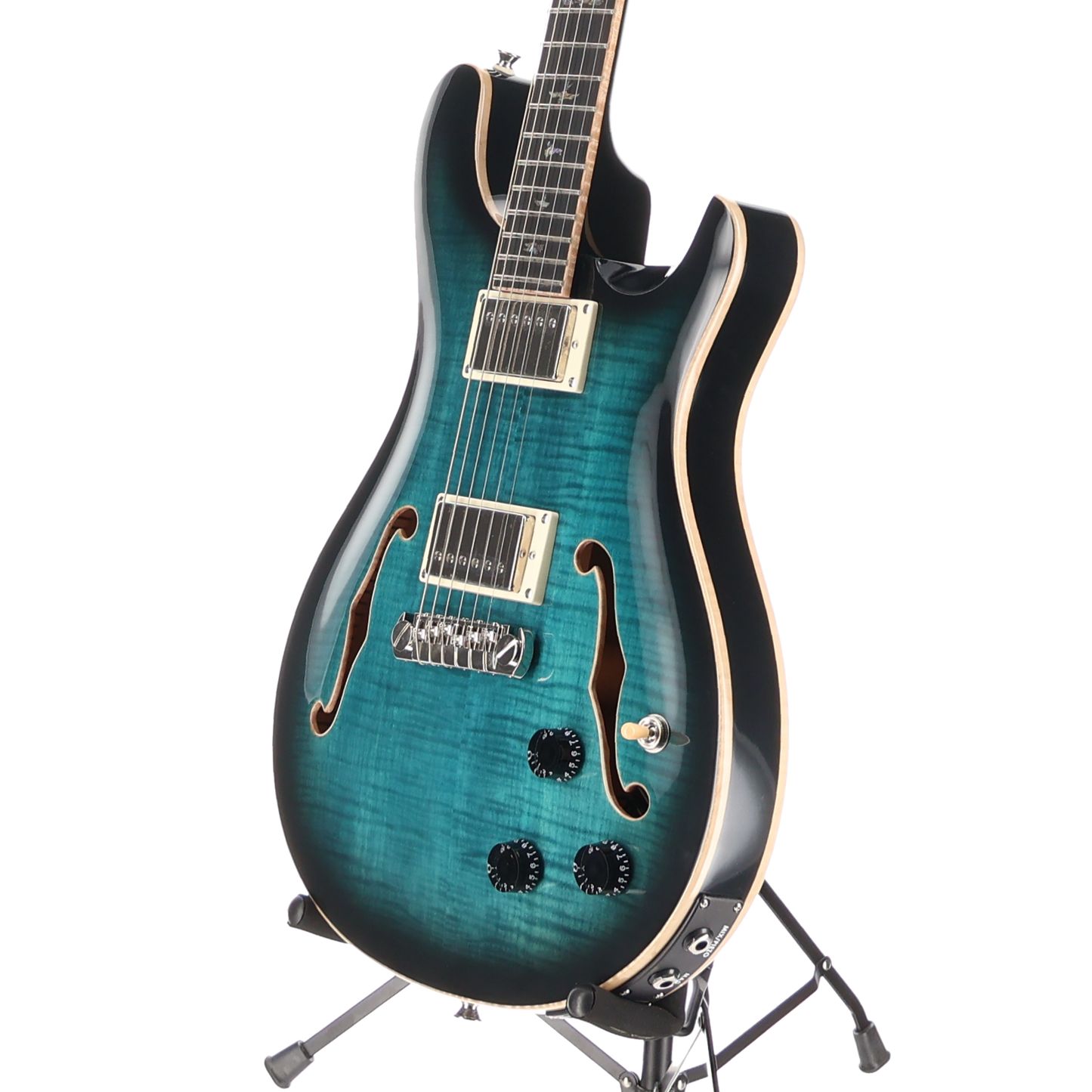 PRS SE Hollowbody II Piezo Electric Guitar - Peacock Blue Burst (P) (13064)