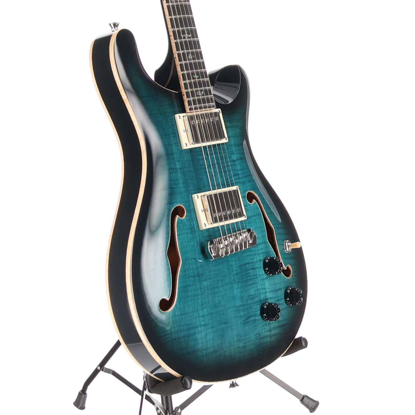 PRS SE Hollowbody II Piezo Electric Guitar - Peacock Blue Burst (P) (13064)