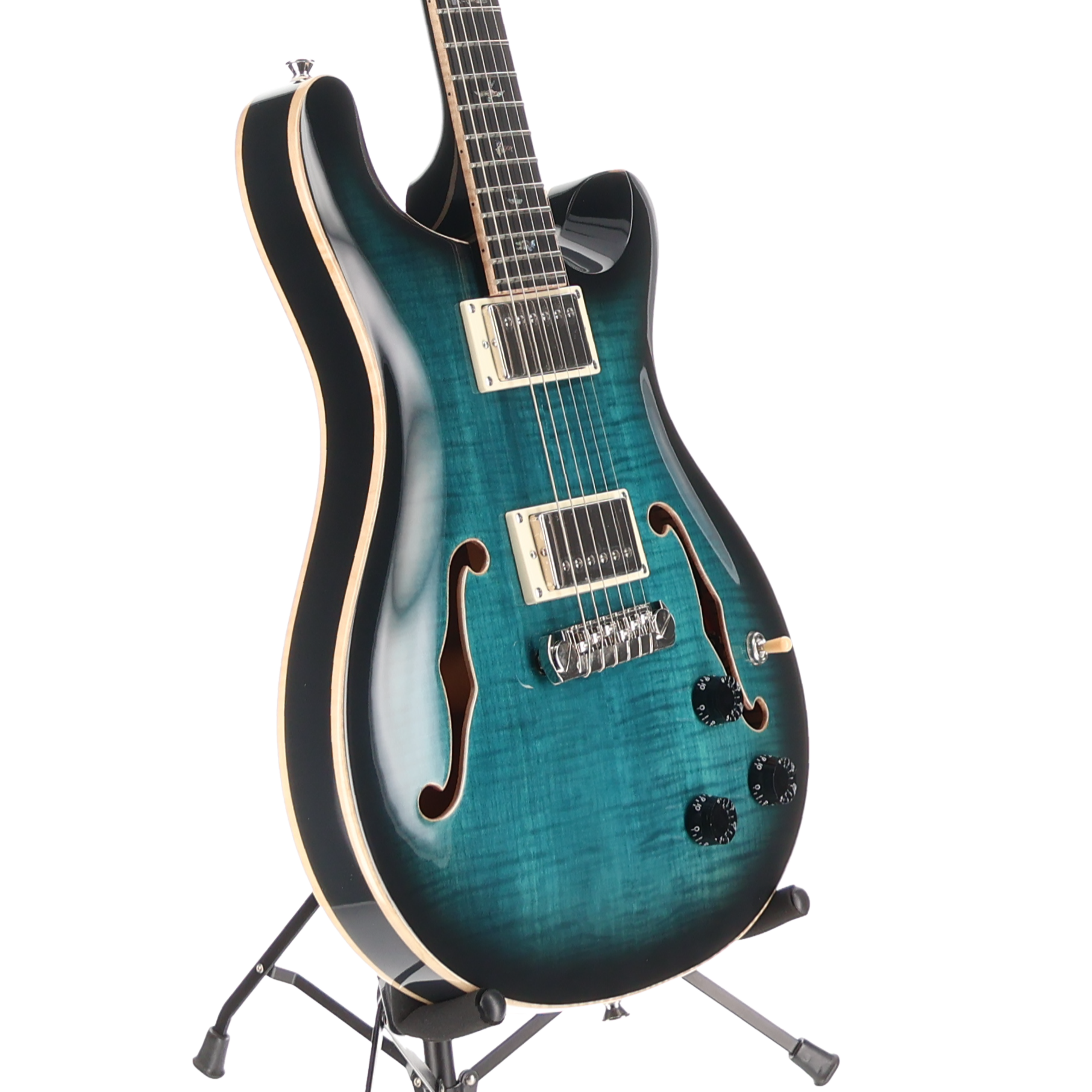 PRS SE Hollowbody II Piezo Electric Guitar - Peacock Blue Burst (P) (13064)