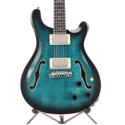 PRS SE Hollowbody II Piezo Electric Guitar - Peacock Blue Burst (P) (13064)