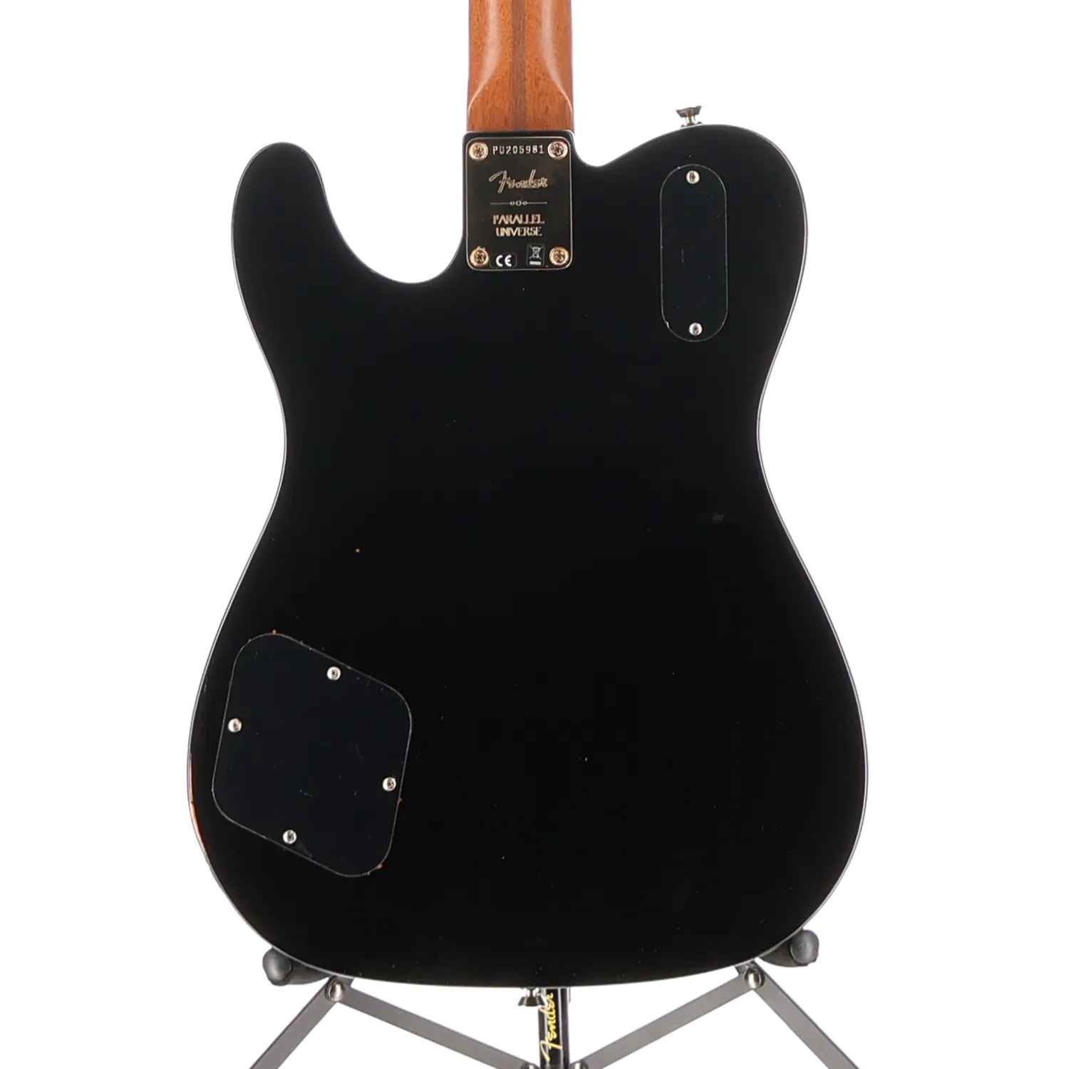 Parallel Universe Volume II Troublemaker Tele Deluxe with Bigsby, Ebony Fingerboard, Black (J1) (05981)