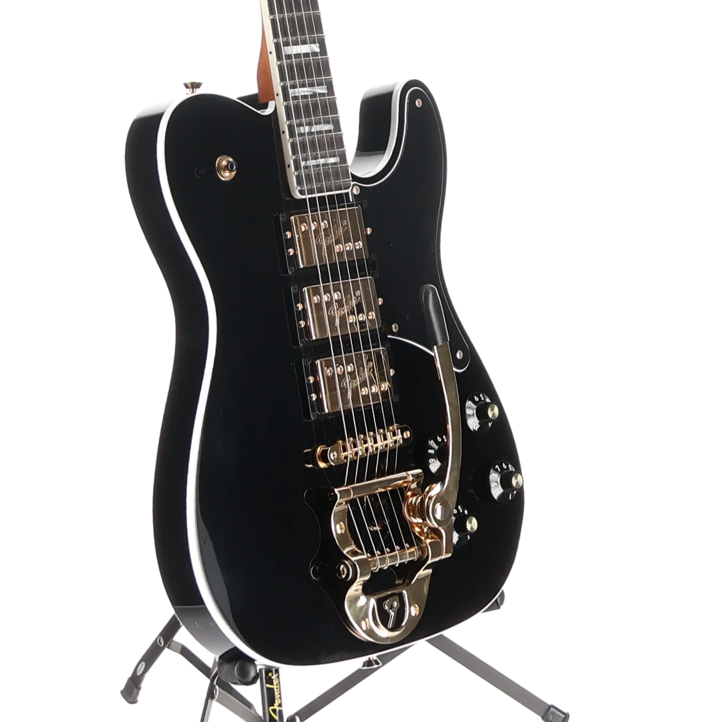 Parallel Universe Volume II Troublemaker Tele Deluxe with Bigsby, Ebony Fingerboard, Black (J1) (05981)
