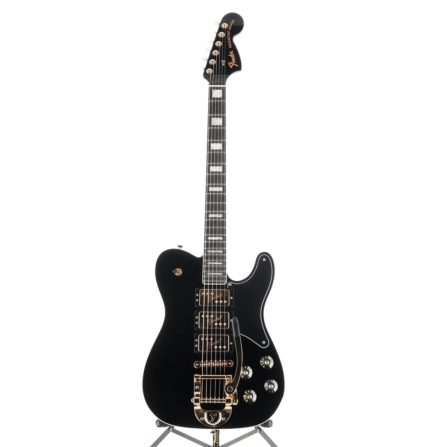 Parallel Universe Volume II Troublemaker Tele Deluxe with Bigsby, Ebony Fingerboard, Black (J1) (05981)
