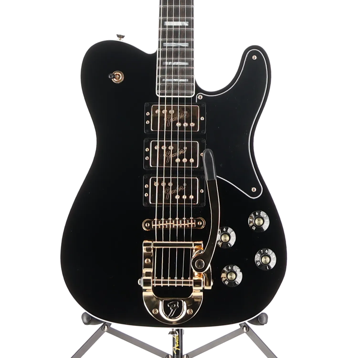 Parallel Universe Volume II Troublemaker Tele Deluxe with Bigsby, Ebony Fingerboard, Black (J1) (05981)