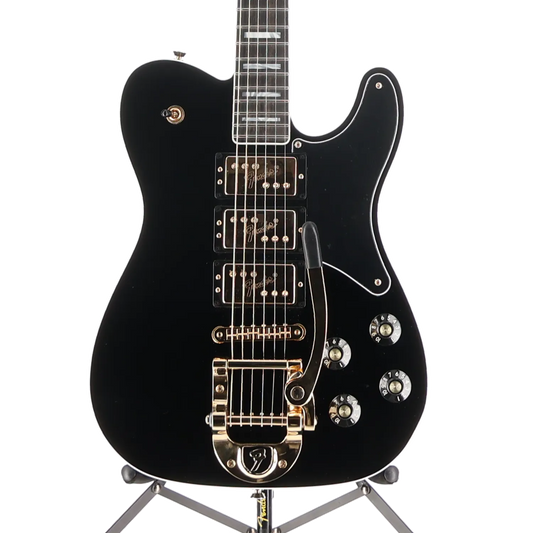 Parallel Universe Volume II Troublemaker Tele Deluxe with Bigsby, Ebony Fingerboard, Black (J1) (05981)