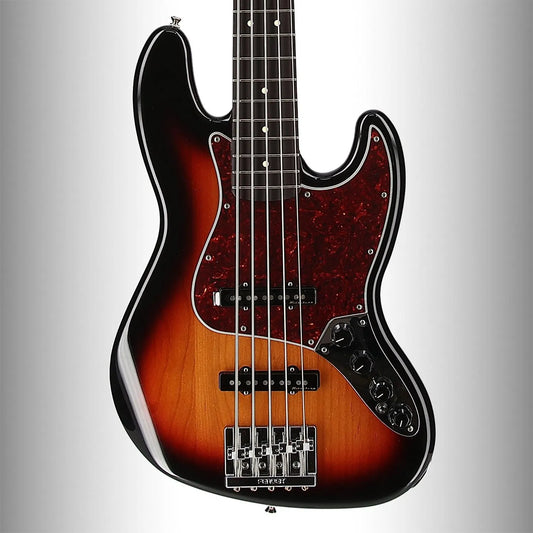 Player II Modified Active Jazz Bass V, Rosewood Fingerboard, 3-Color Sunburst (I4) (34217)