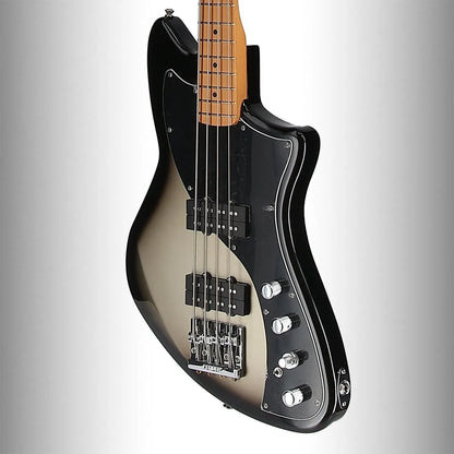 Player Plus Active Meteora Bass, Maple Fingerboard, Silverburst (86782)