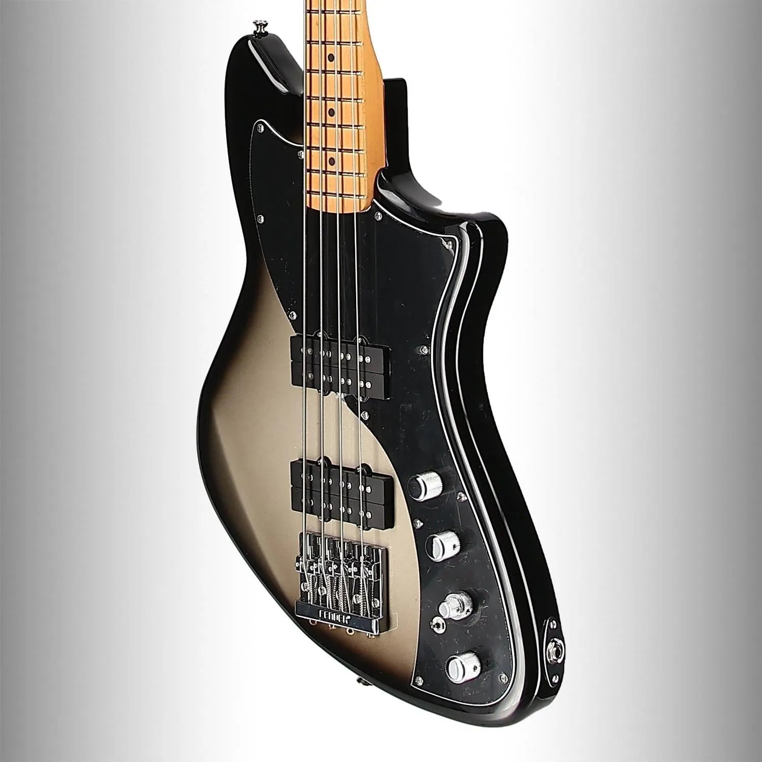 Player Plus Active Meteora Bass, Maple Fingerboard, Silverburst (A9) (39933)