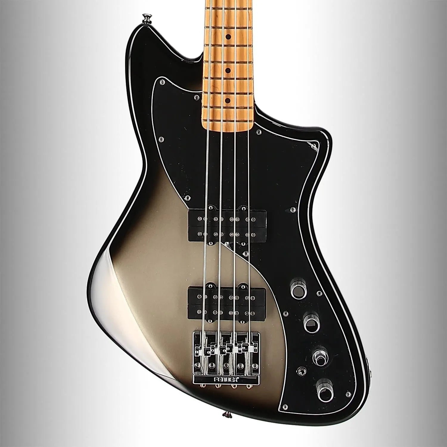 Player Plus Active Meteora Bass, Maple Fingerboard, Silverburst (A9) (39933)