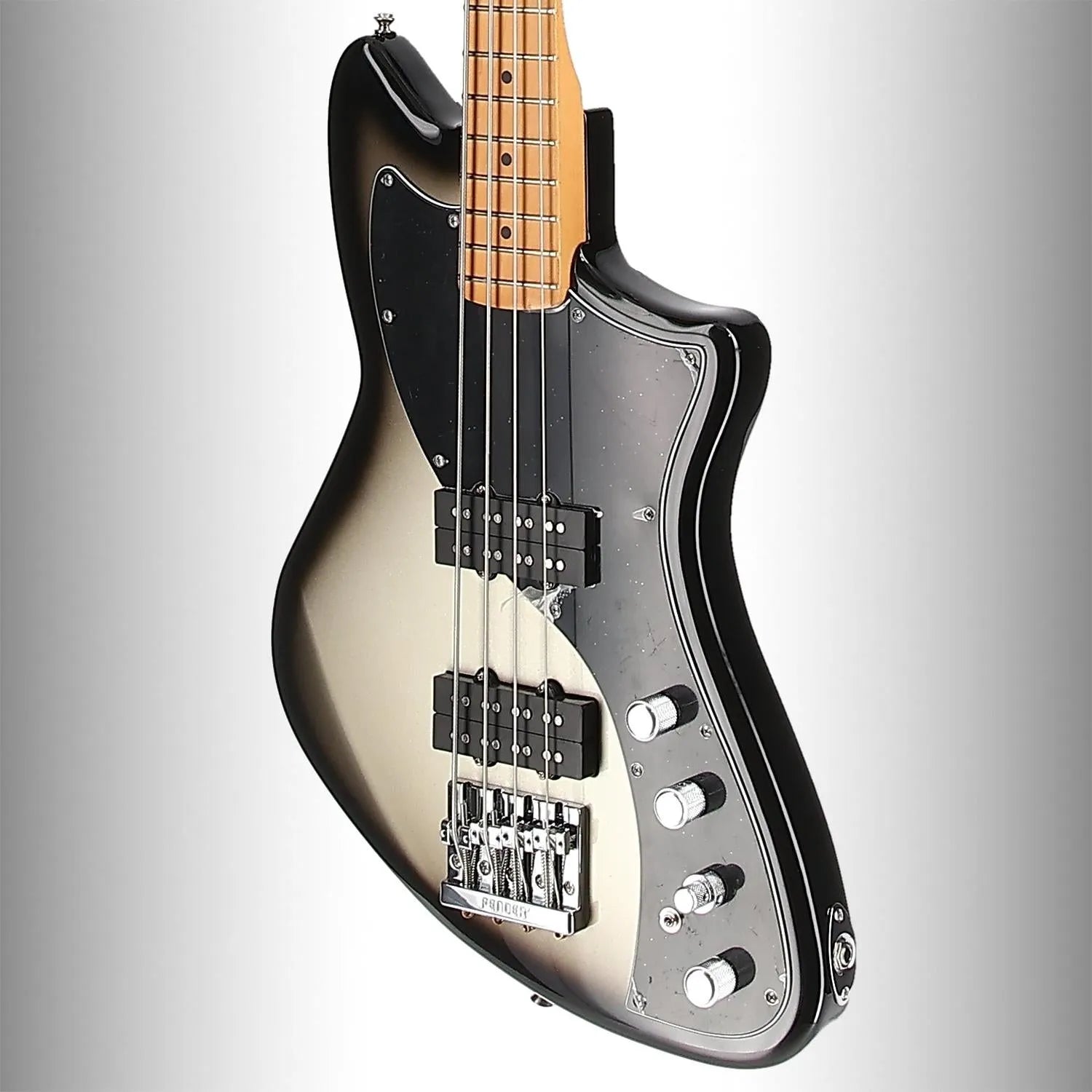 Player Plus Active Meteora Bass, Maple Fingerboard, Silverburst (J1) (50694)