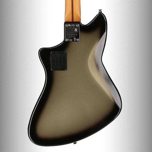Player Plus Active Meteora Bass, Maple Fingerboard, Silverburst (N7) (38295)