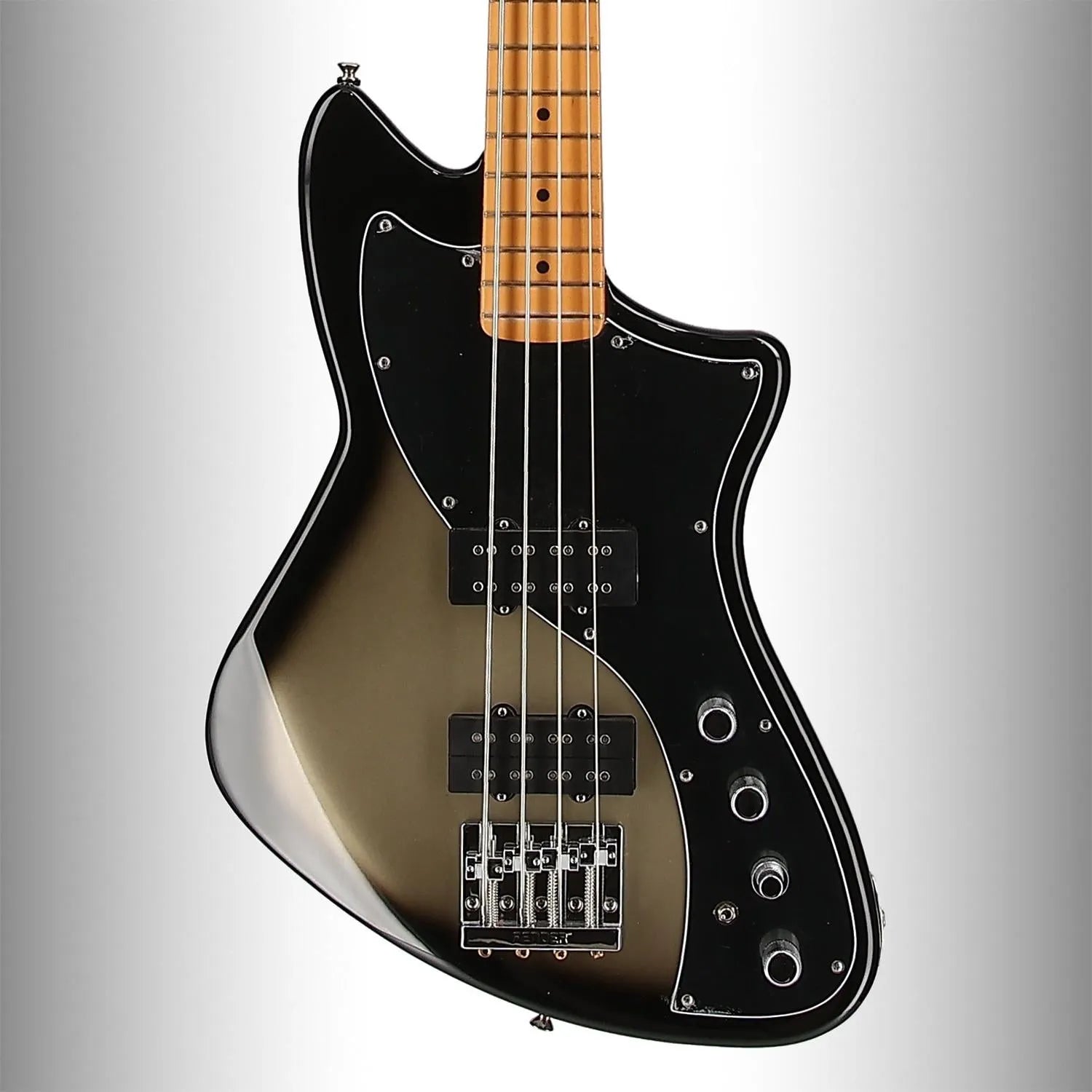 Player Plus Active Meteora Bass, Maple Fingerboard, Silverburst (N7) (38295)