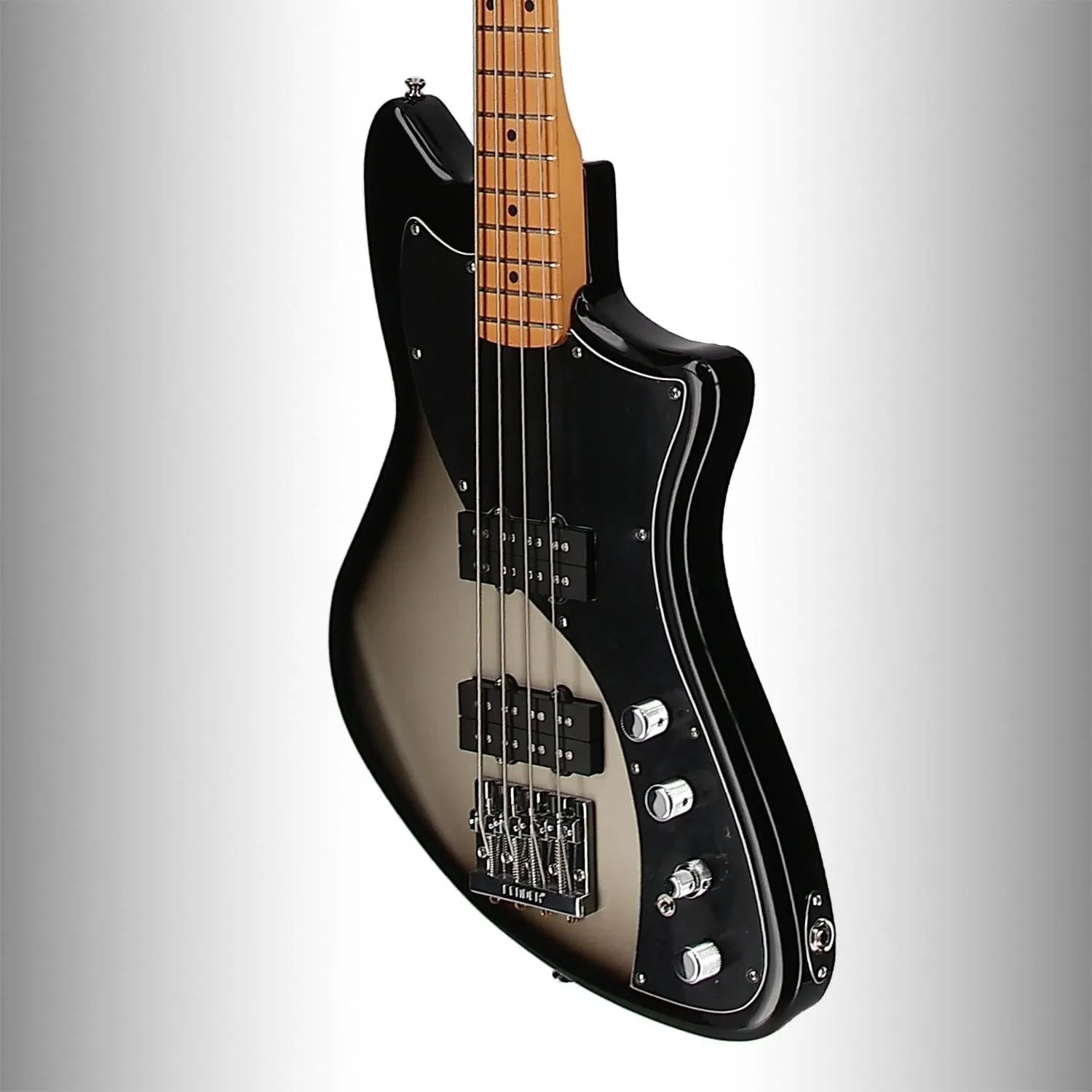 Player Plus Active Meteora Bass, Maple Fingerboard, Silverburst (OA1) (22737)