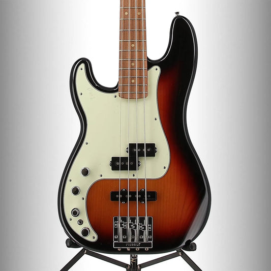 Player Plus Precision Bass, Left-Hand, Pau Ferro Fingerboard, 3-Color Sunburst (C11) (81342)