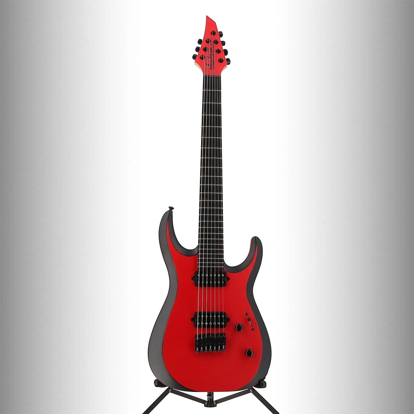 Pro Plus Series DK Modern MDK7 HT, Ebony Fingerboard, Satin Red with Black bevels (O13) (00687)