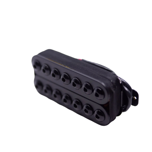 SH-8b Invader 7-String Bridge Humbucker - Black w/ Blackened Logo [25F]