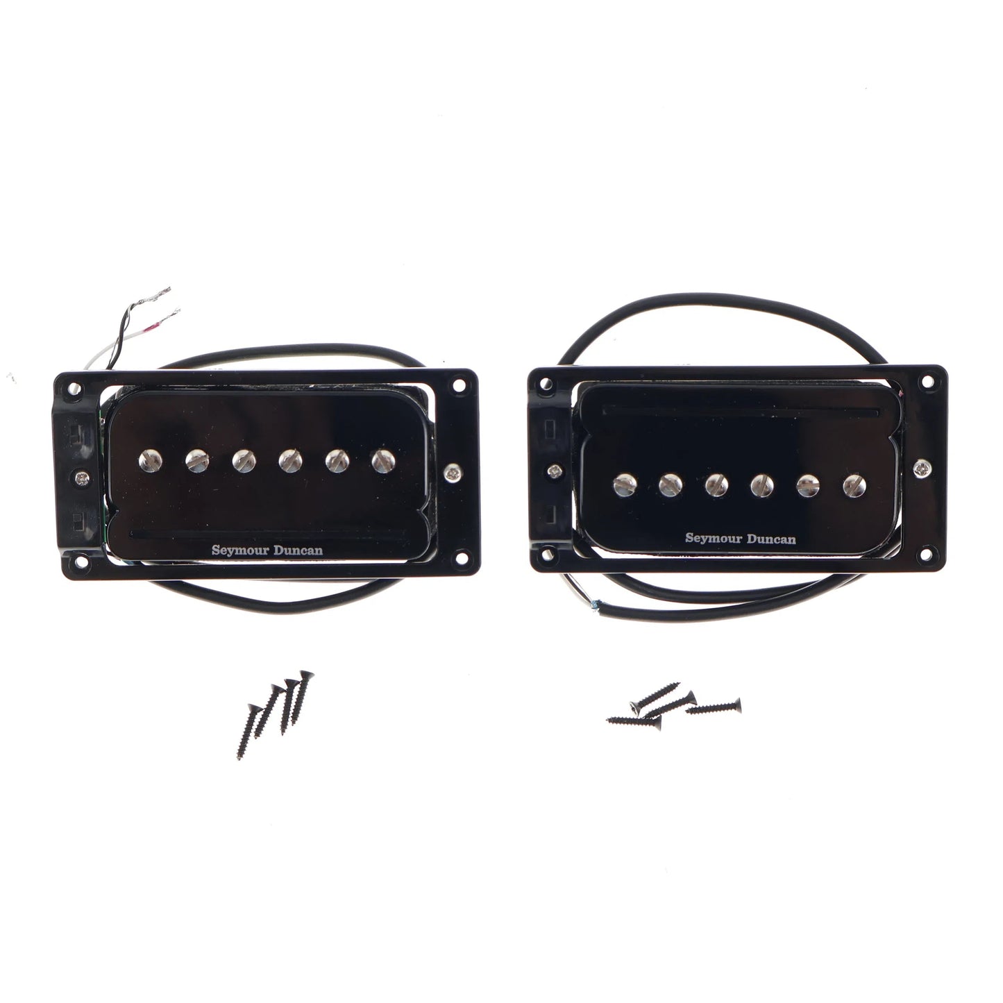 SHPR-1s P-Rails Humbucker Set - Black w/ Triple-Shot Mounting Ring [12L]