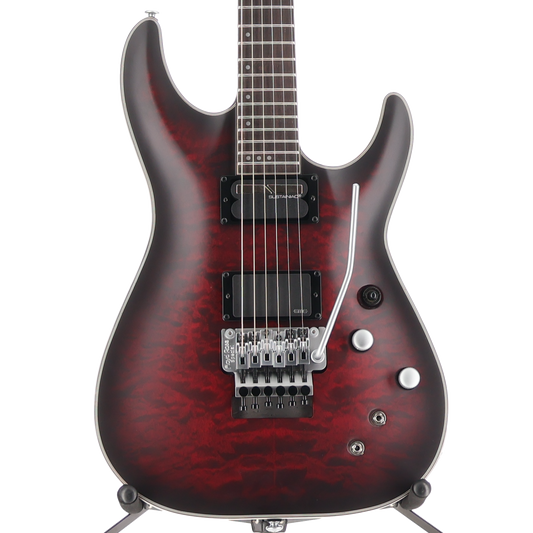 Schecter C-1 Platinum Floyd Rose Sustainer Satin Crimson Red Burst (N13) (79021)