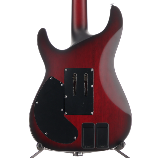 Schecter C-1 Platinum Floyd Rose Sustainer Satin Crimson Red Burst (Q8) (79037)
