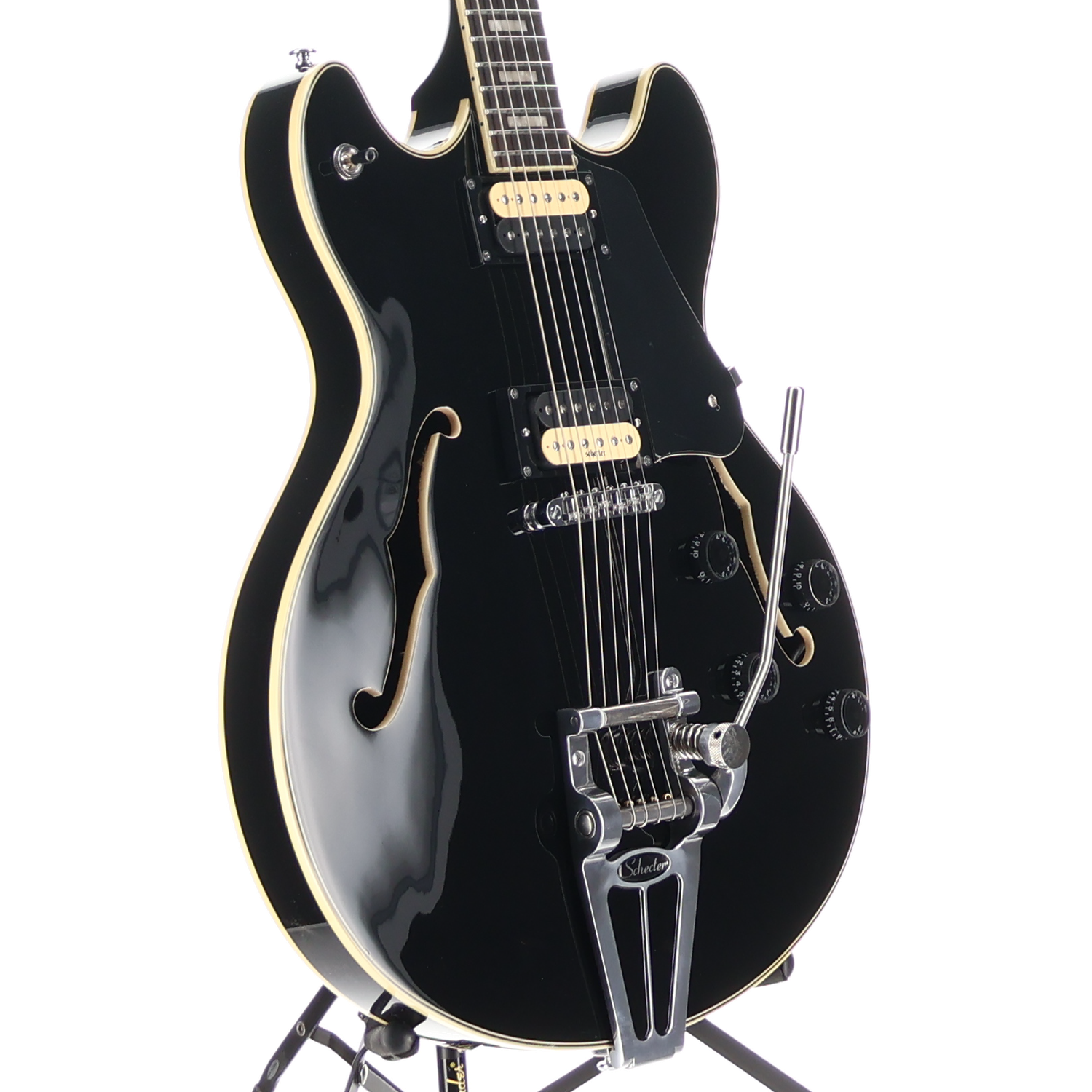 Schecter Corsair Gloss Black, Ebony Fretboard, Plays Great (SR) (39004)