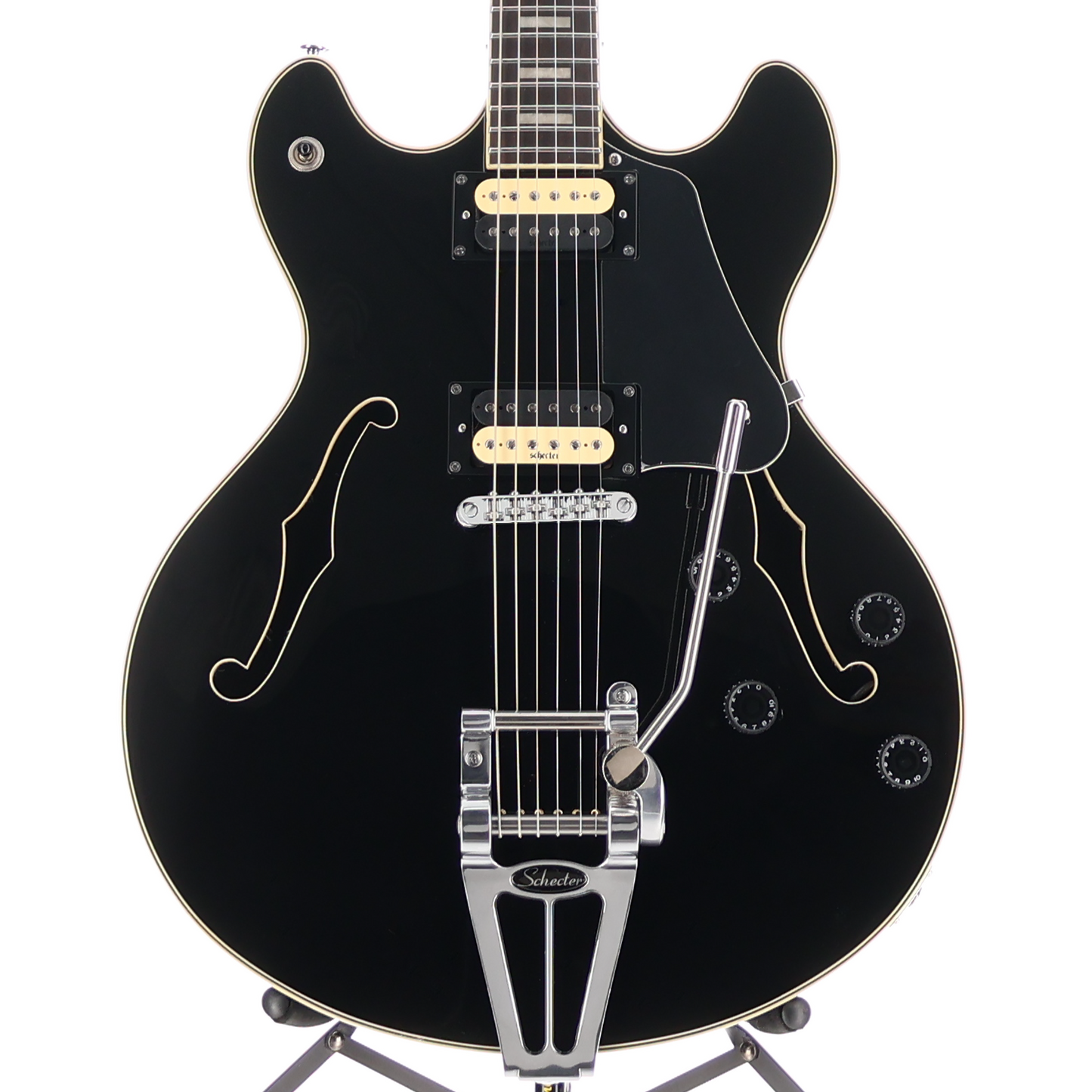 Schecter Corsair Gloss Black, Ebony Fretboard, Plays Great (Y5) (39004)